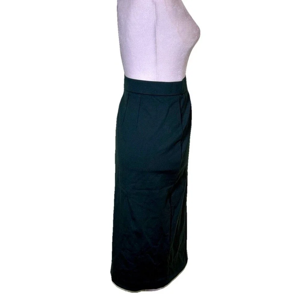 ELOQUII Womens Dark Green High Waist Pencil Midi Skirt Career Office Workwear 18